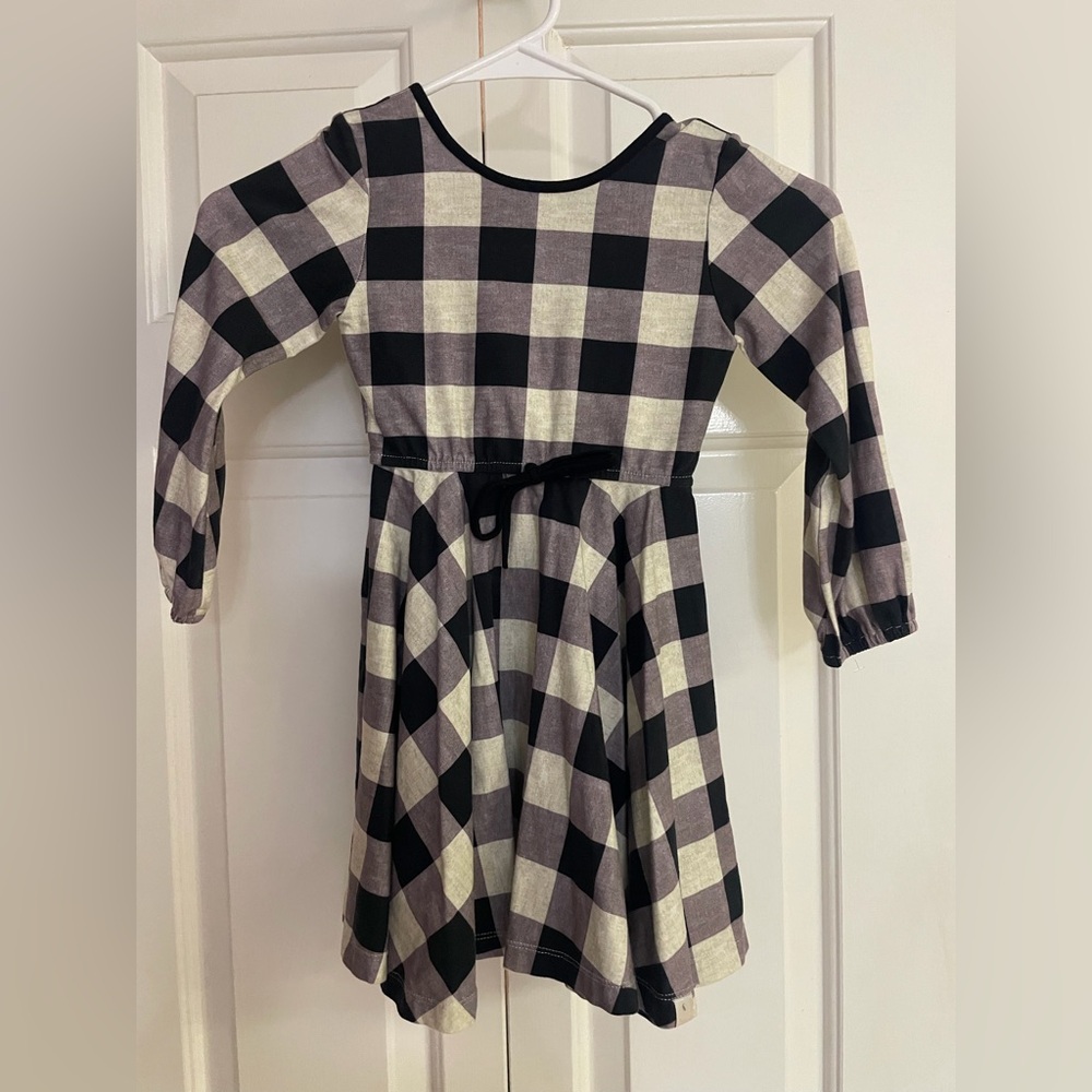 Omi Jo 4T black check twirl dress